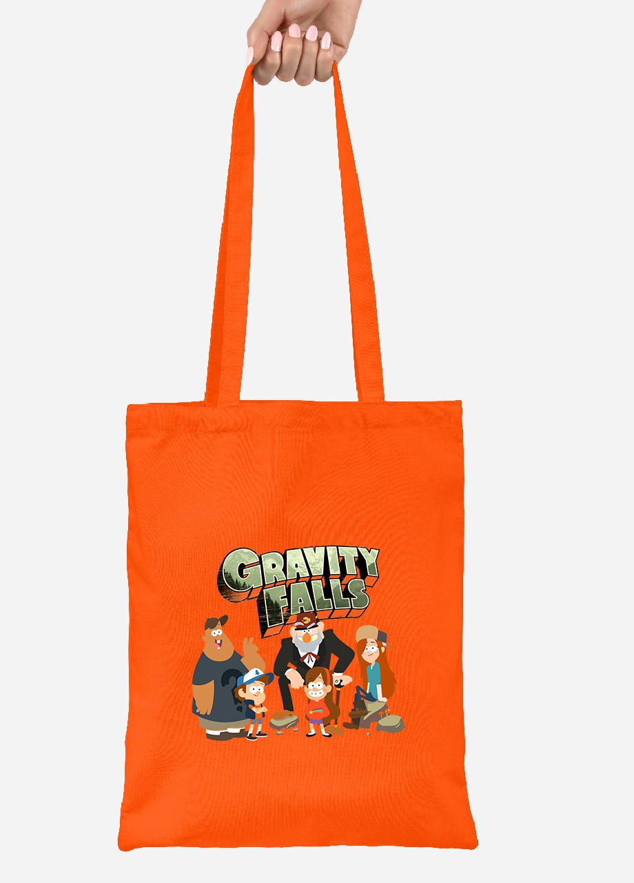 Еко-сумка шоппер Гравіті Фолз (Gravity Falls) (92102-2628-OG) помаранчева MobiPrint lite (256920792)