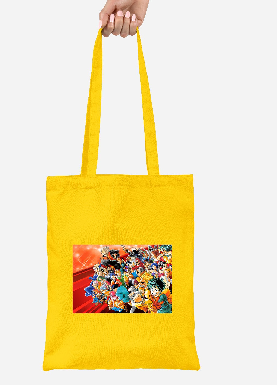 Эко сумка шопер Моя геройская академия (My Hero Academia) (92102-3071-SY) желтая MobiPrint Lite (256921209)