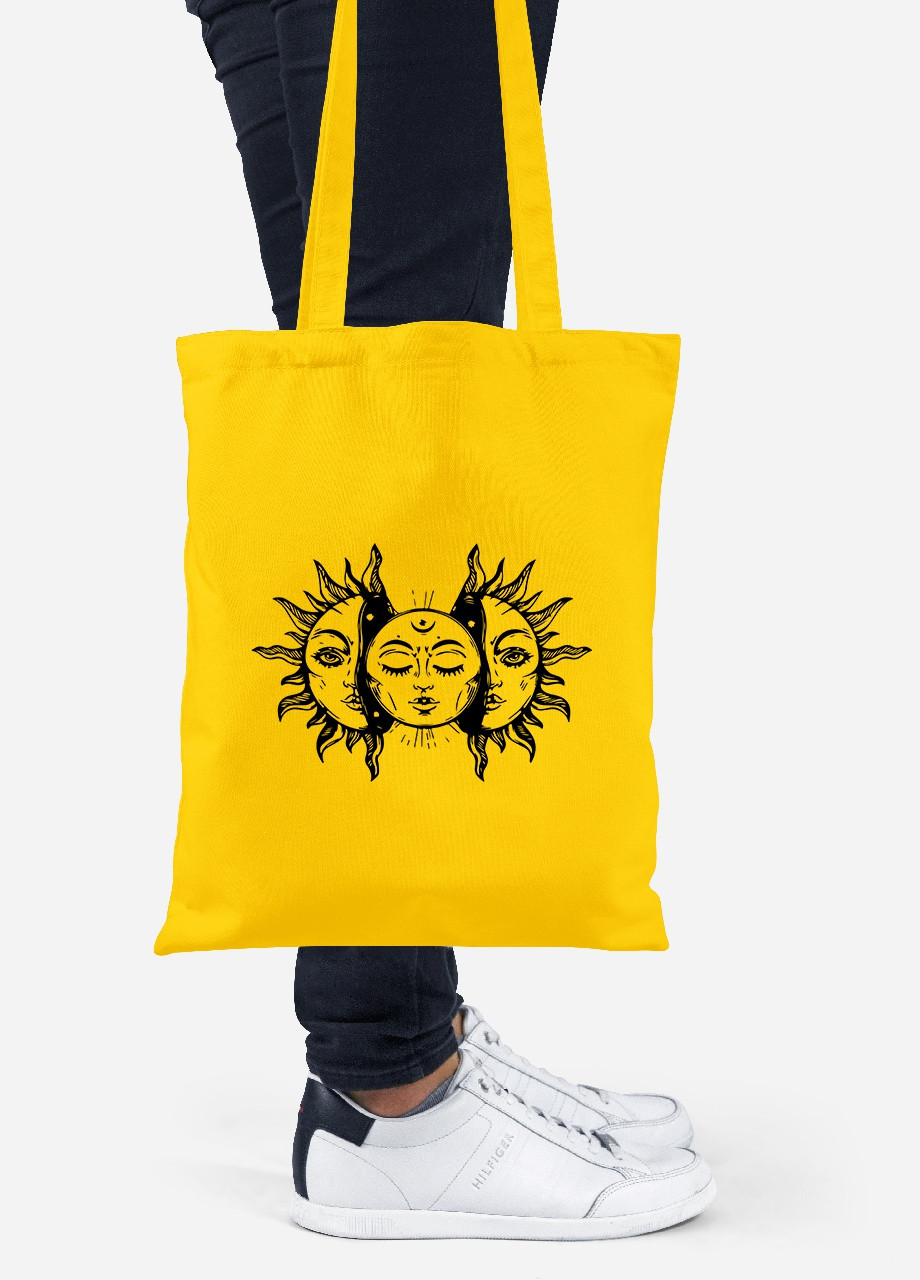 Эко сумка шопер Солнце (Sun) (92102-1967-SY) желтая MobiPrint Lite (256923109)