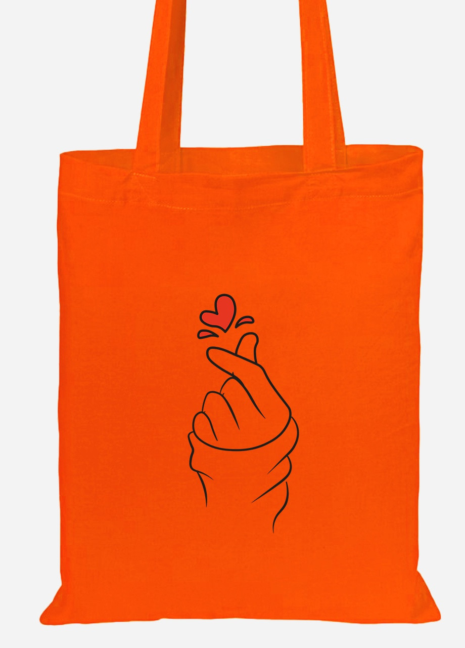 Эко сумка шопер БТС (BTS) (92102-1165-OG) оранжевая MobiPrint lite (256922191)