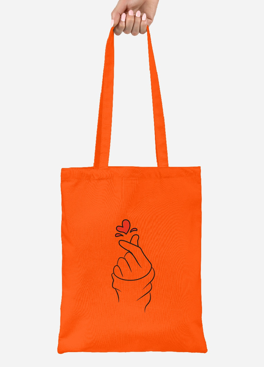 Еко-сумка шоппер БТС (BTS) (92102-1165-OG) помаранчева MobiPrint Lite (256922191)
