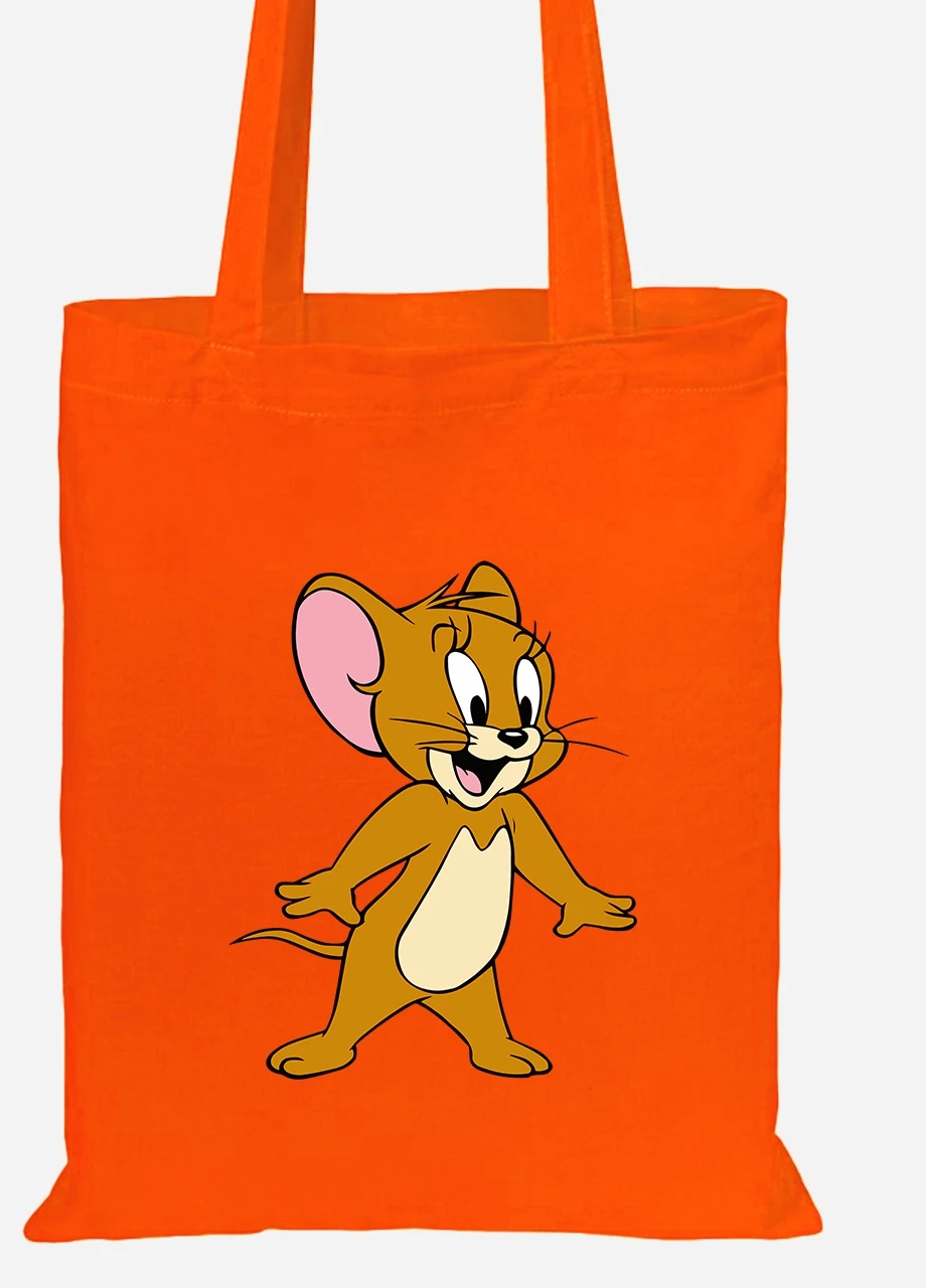 Эко сумка шопер Том и Джери (Tom and Jerry) (92102-1958-OG) оранжевая MobiPrint Lite (256921567)