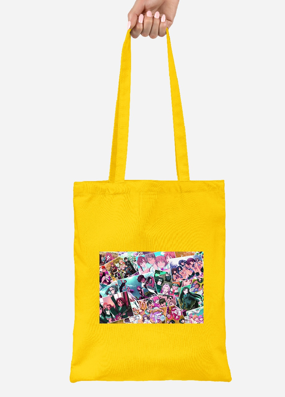Эко сумка шопер Аниме (Anime) (92102-3098-SY) желтая MobiPrint Lite (256924717)