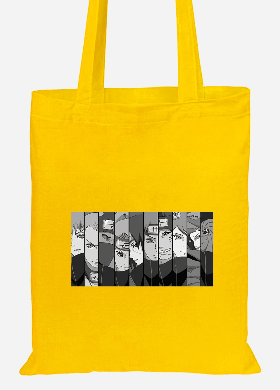 Еко-сумка шоппер Наруто (Naruto) (92102-3047-SY) жовта MobiPrint Lite (256923842)