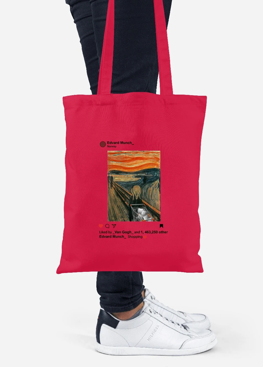 Еко-сумка шоппер Крик (92102-1418-RD) червона MobiPrint Lite (256922660)