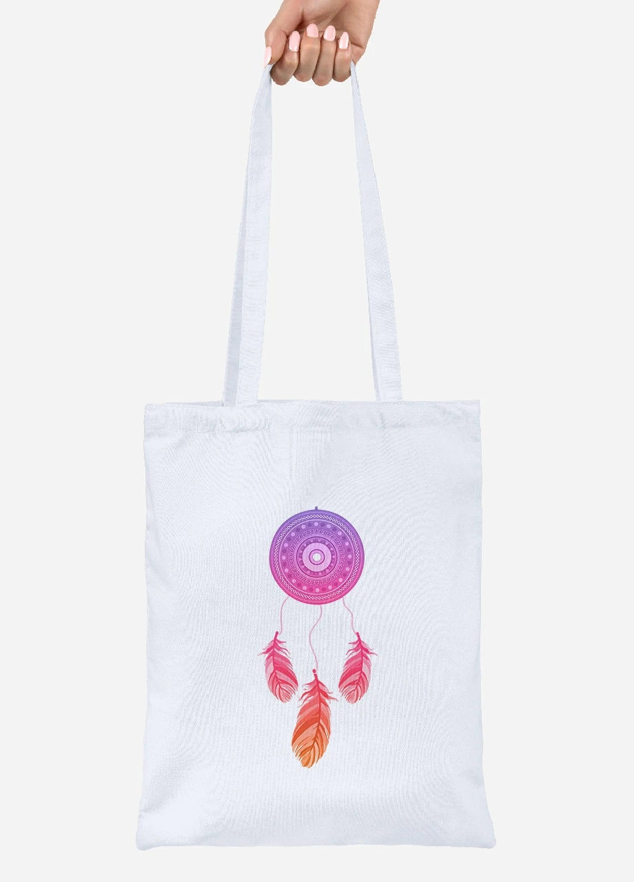 Еко-сумка шоппер Ловець Снов (Dreamcatcher) (92102-2855) біла MobiPrint Lite (256922765)