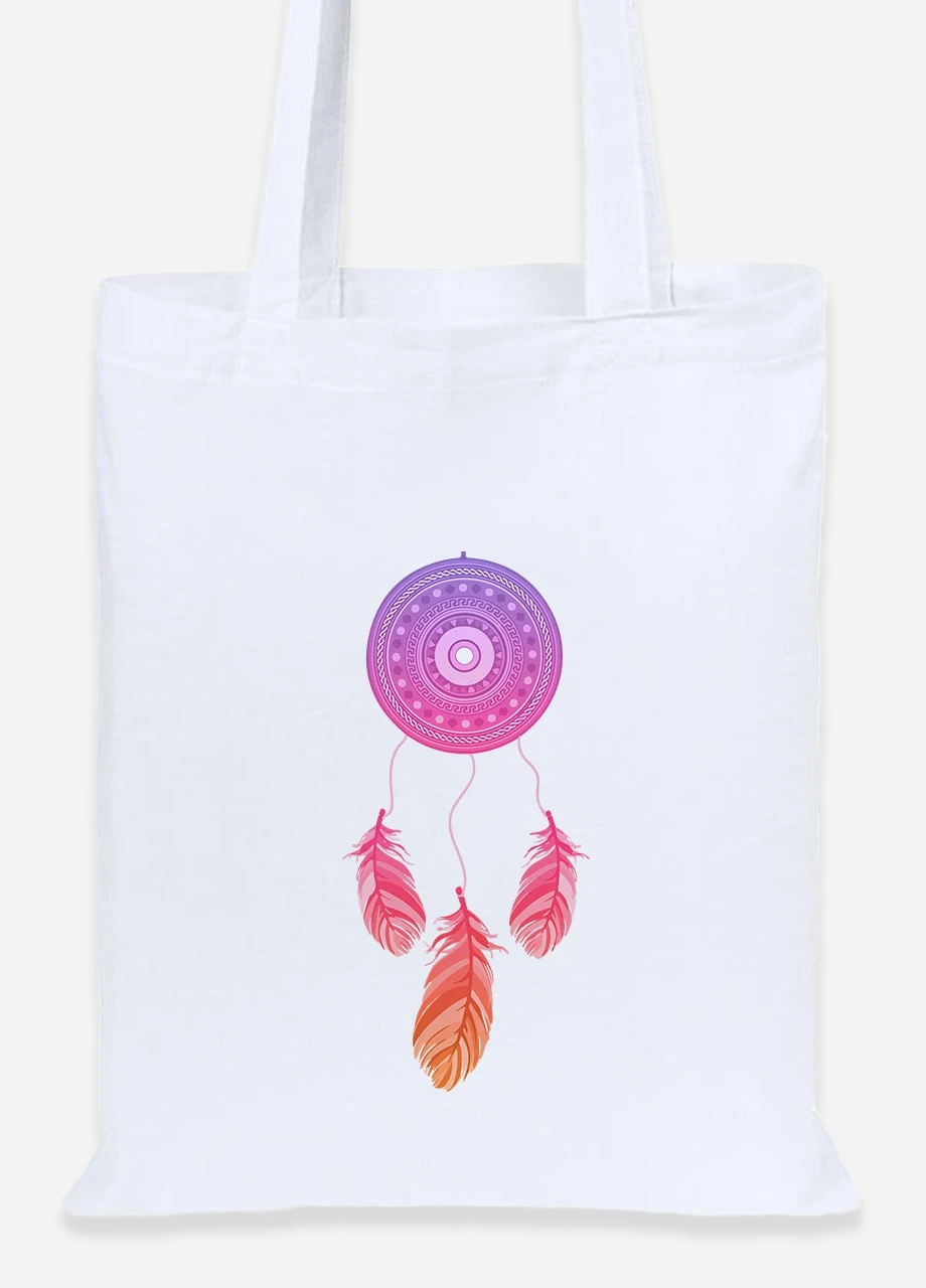 Еко-сумка шоппер Ловець Снов (Dreamcatcher) (92102-2855) біла MobiPrint Lite (256922765)