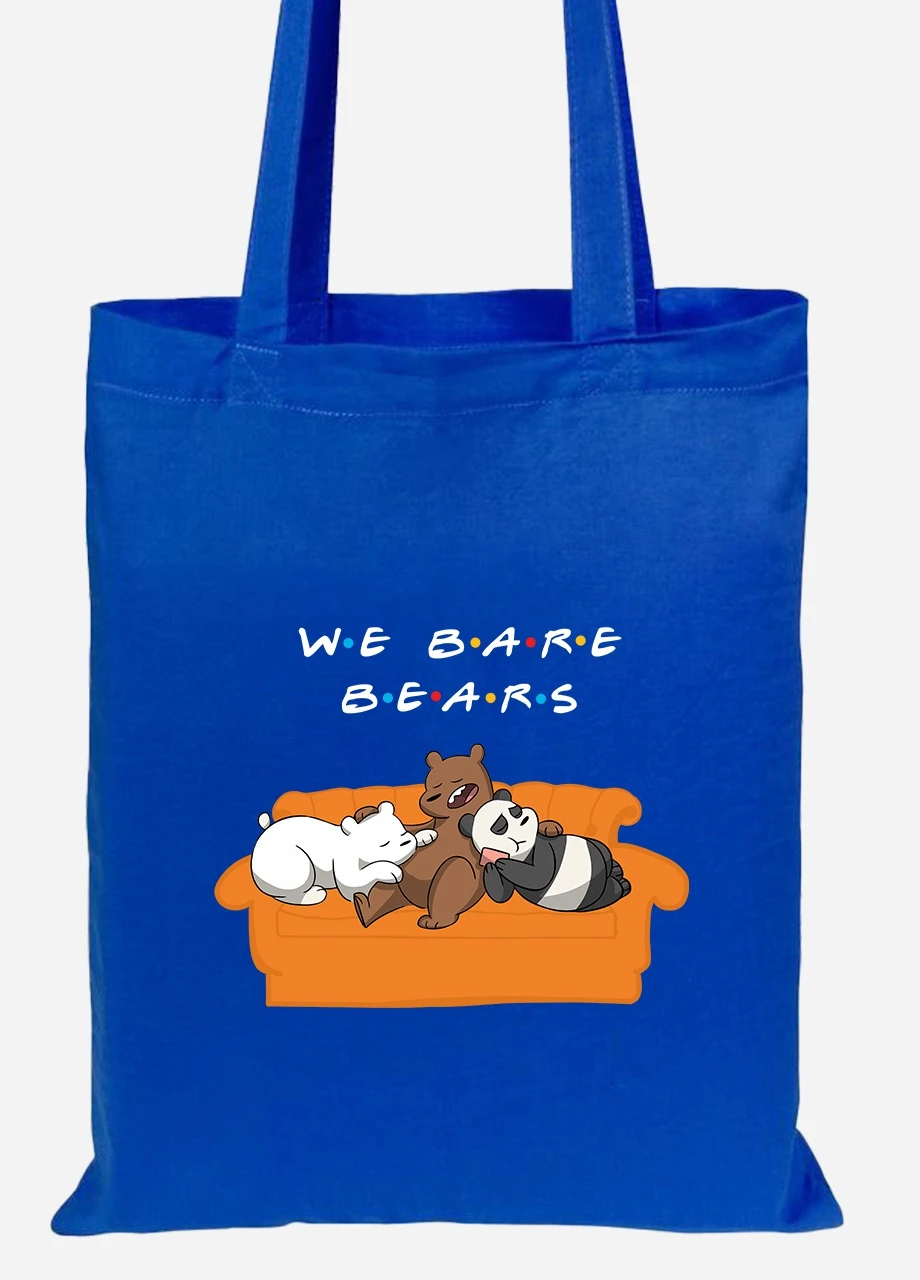 Еко-сумка шоппер Вся правда про ведмедів (We Bare Bears) (92102-2890-SK) голуба MobiPrint Lite (256921711)