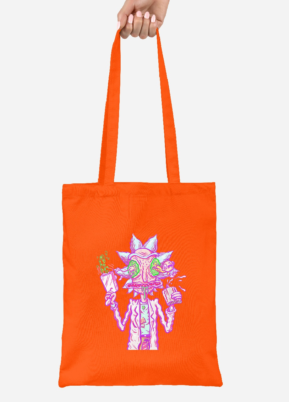 Еко-сумка шоппер Рік Санчез Рік та Морті (Rick Sanchez Rick and Morty) (92102-2944-OG) помаранчева MobiPrint Lite (256921939)