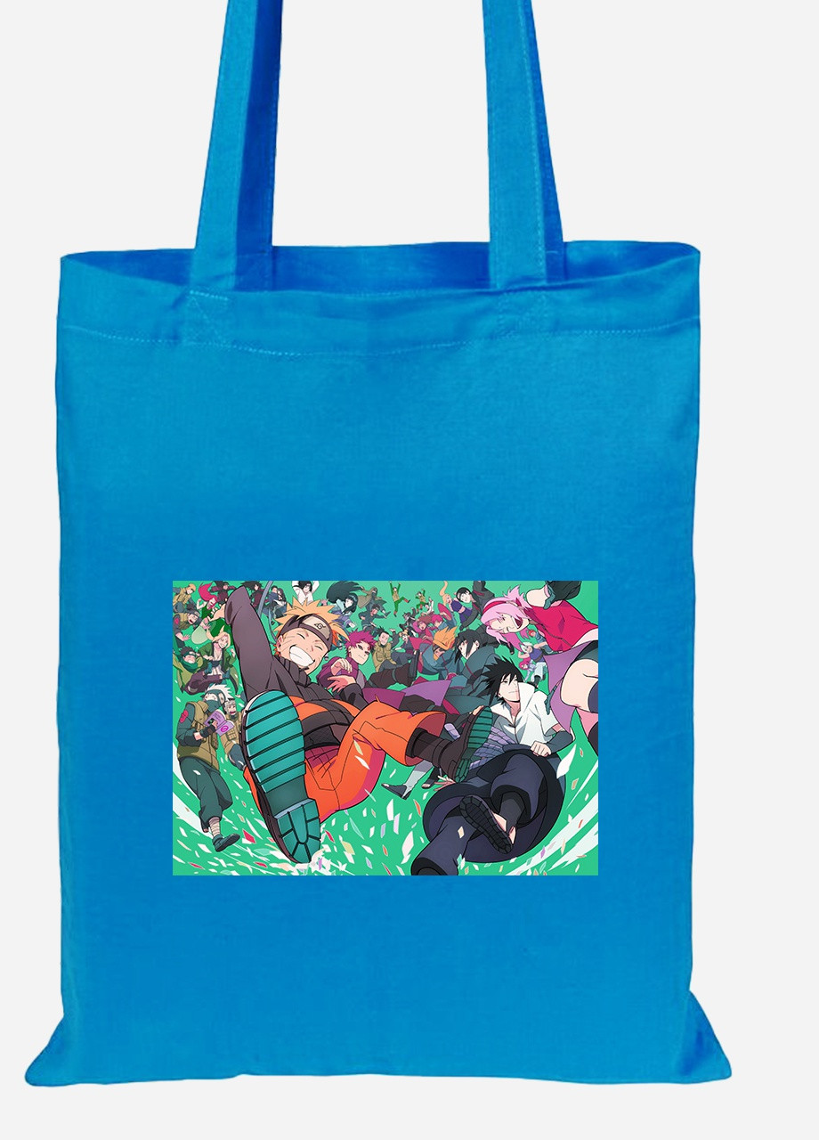 Еко-сумка шоппер Наруто (Naruto) (92102-3091-BL) синя MobiPrint Lite (256923917)
