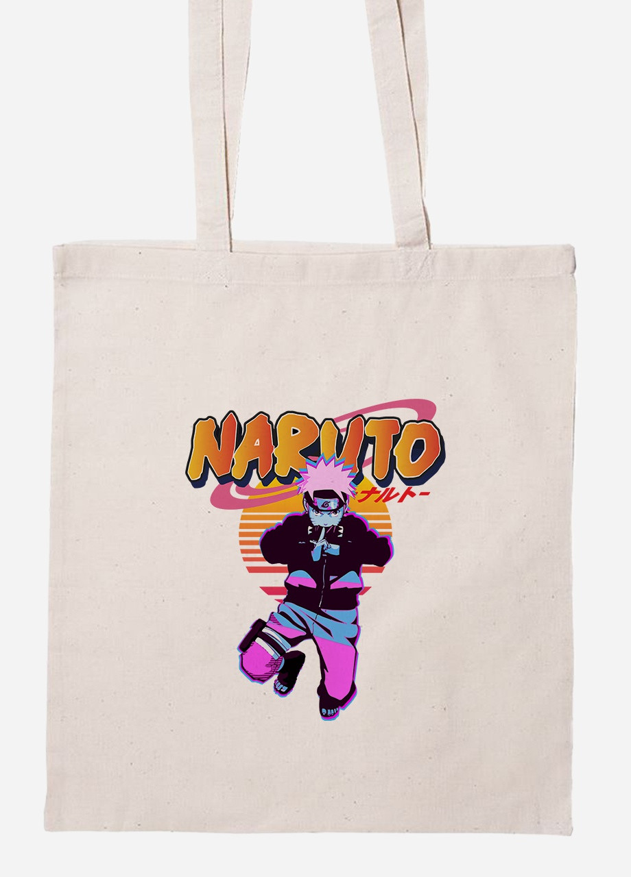 Еко-сумка шоппер Наруто Узумакі (Naruto Uzumaki) (92102-2629-BG) бежева MobiPrint Lite (256923257)
