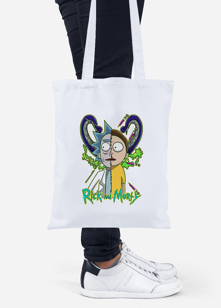 Еко-сумка шоппер Рік Санчез Рік та Морті (Rick Sanchez Rick and Morty) (92102-2935) біла MobiPrint Lite (256920889)