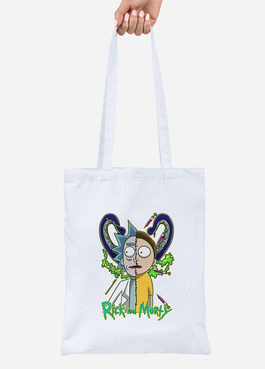Еко-сумка шоппер Рік Санчез Рік та Морті (Rick Sanchez Rick and Morty) (92102-2935) біла MobiPrint Lite (256920889)