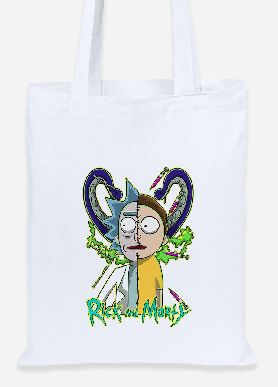 Еко-сумка шоппер Рік Санчез Рік та Морті (Rick Sanchez Rick and Morty) (92102-2935) біла MobiPrint Lite (256920889)
