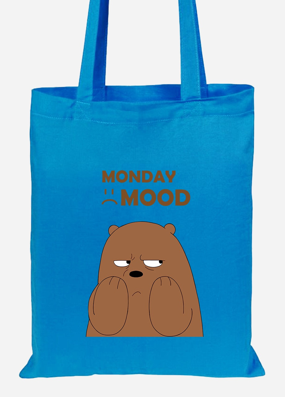 Эко сумка шопер Вся правда о медведях (We Bare Bears) (92102-2900-BL) синяя MobiPrint Lite (256921770)