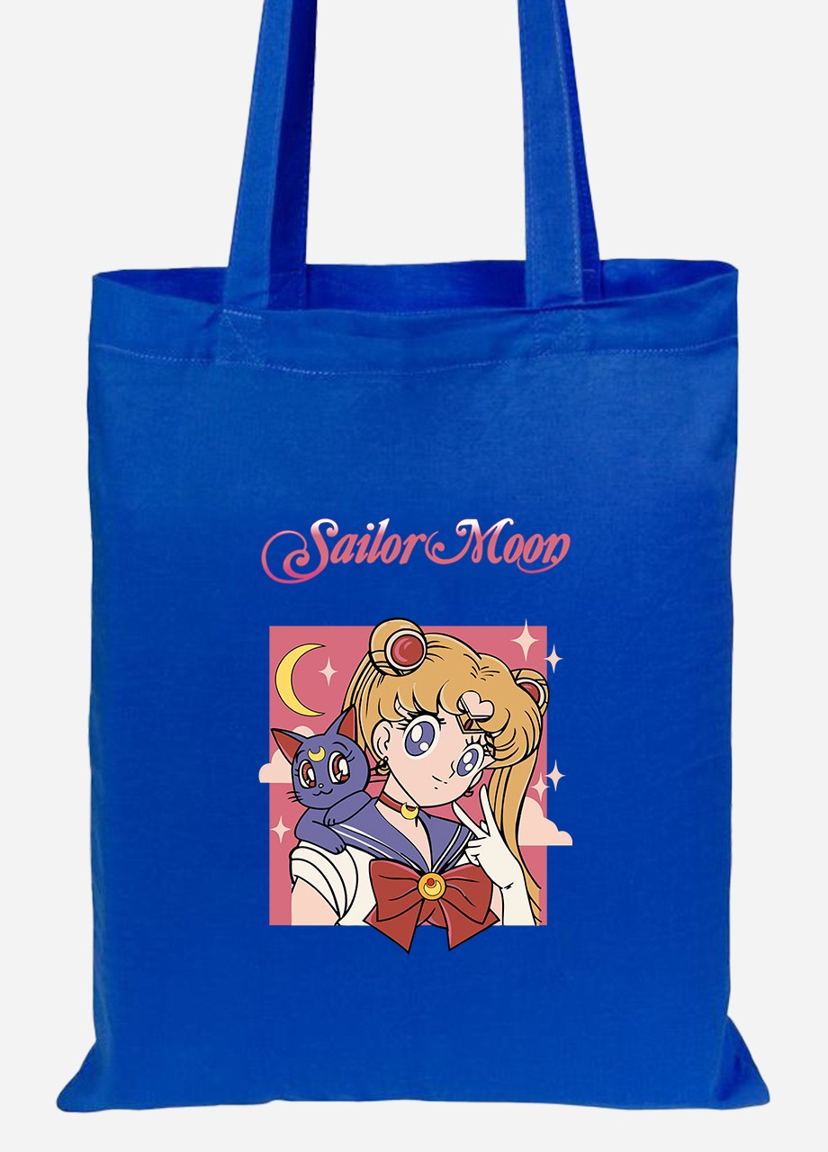Еко-сумка шоппер Сейлор Мун (Sailor Moon) (92102-2659-SK) голуба MobiPrint lite (256920344)