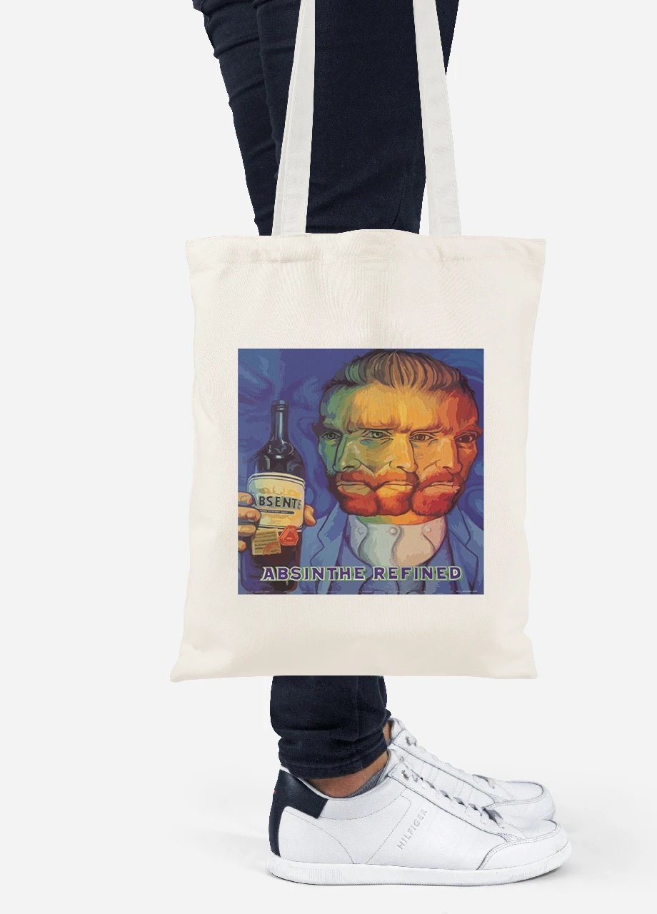 Эко сумка шопер Винсент Ван Гог (van Gogh Absine the refined) (92102-2957-BG) бежевая MobiPrint Lite (256923613)