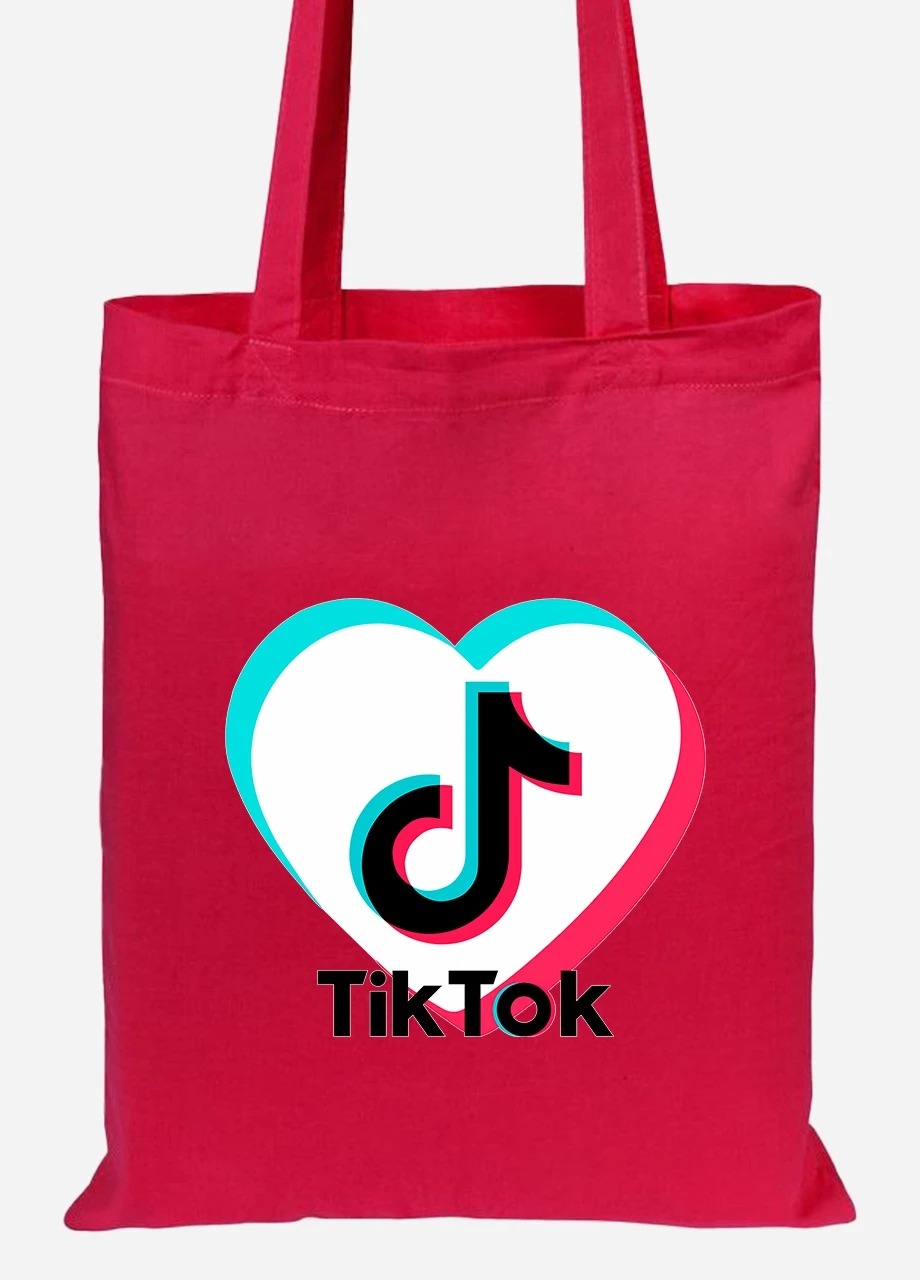 Эко сумка шопер Tik Tok (92102-1941-RD) красная MobiPrint Lite (256920464)
