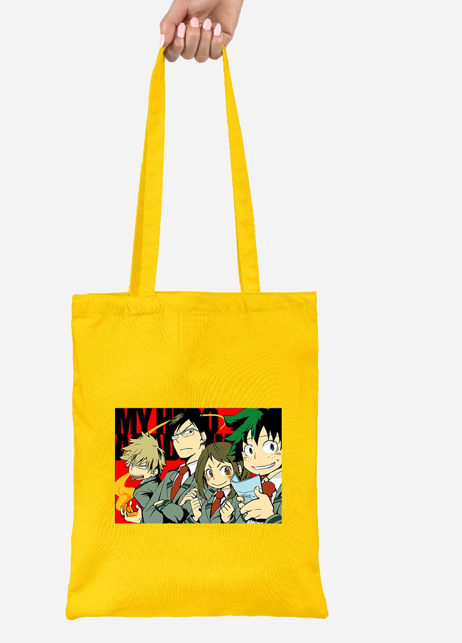 Эко сумка шопер Моя геройская академия (My Hero Academia) (92102-3067-SY) желтая MobiPrint Lite (256920164)