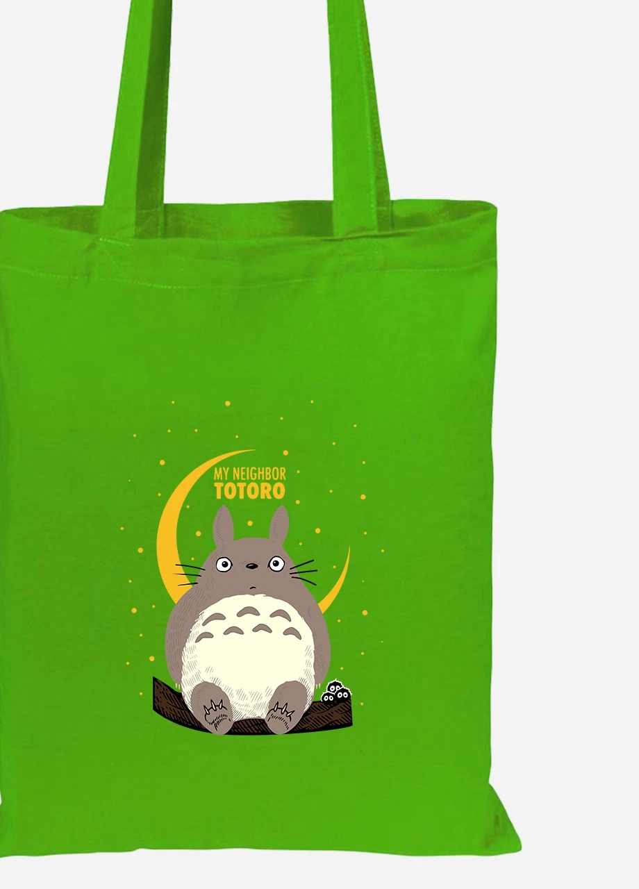 Еко-сумка шоппер Мій сусід Тоторо (My Neighbor Totoro) (92102-2657-LM) салатова MobiPrint Lite (256922317)