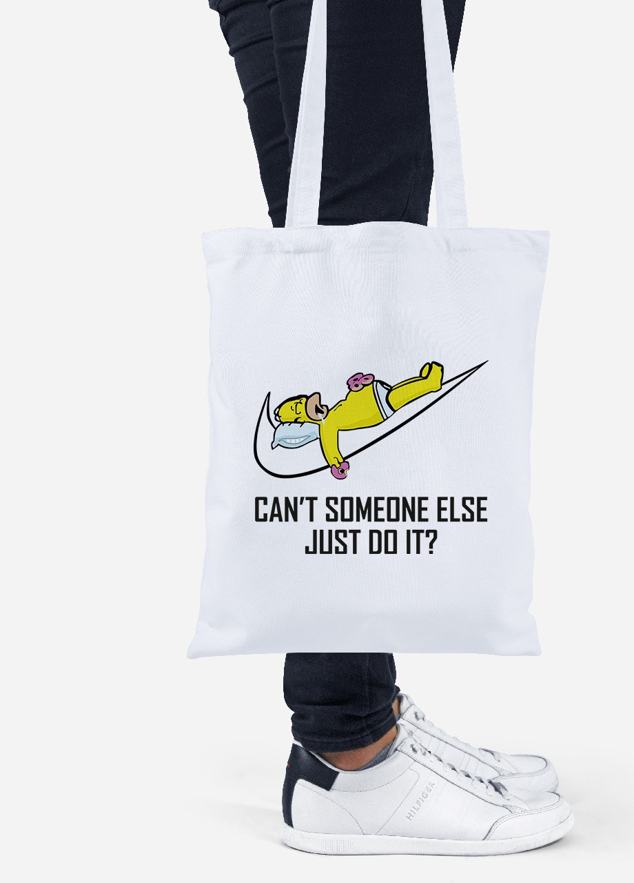 Еко-сумка шоппер Гомер Сімпсони (92102-2043) біла MobiPrint Lite (256923640)