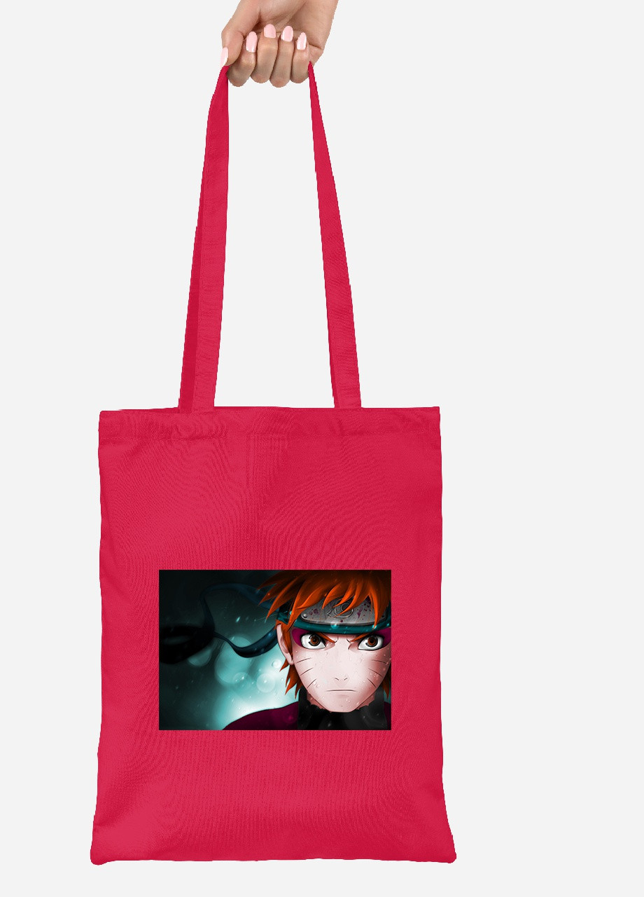 Еко-сумка шоппер Наруто Узумакі (Naruto Uzumaki) (92102-3085-RD) червона MobiPrint Lite (256923823)