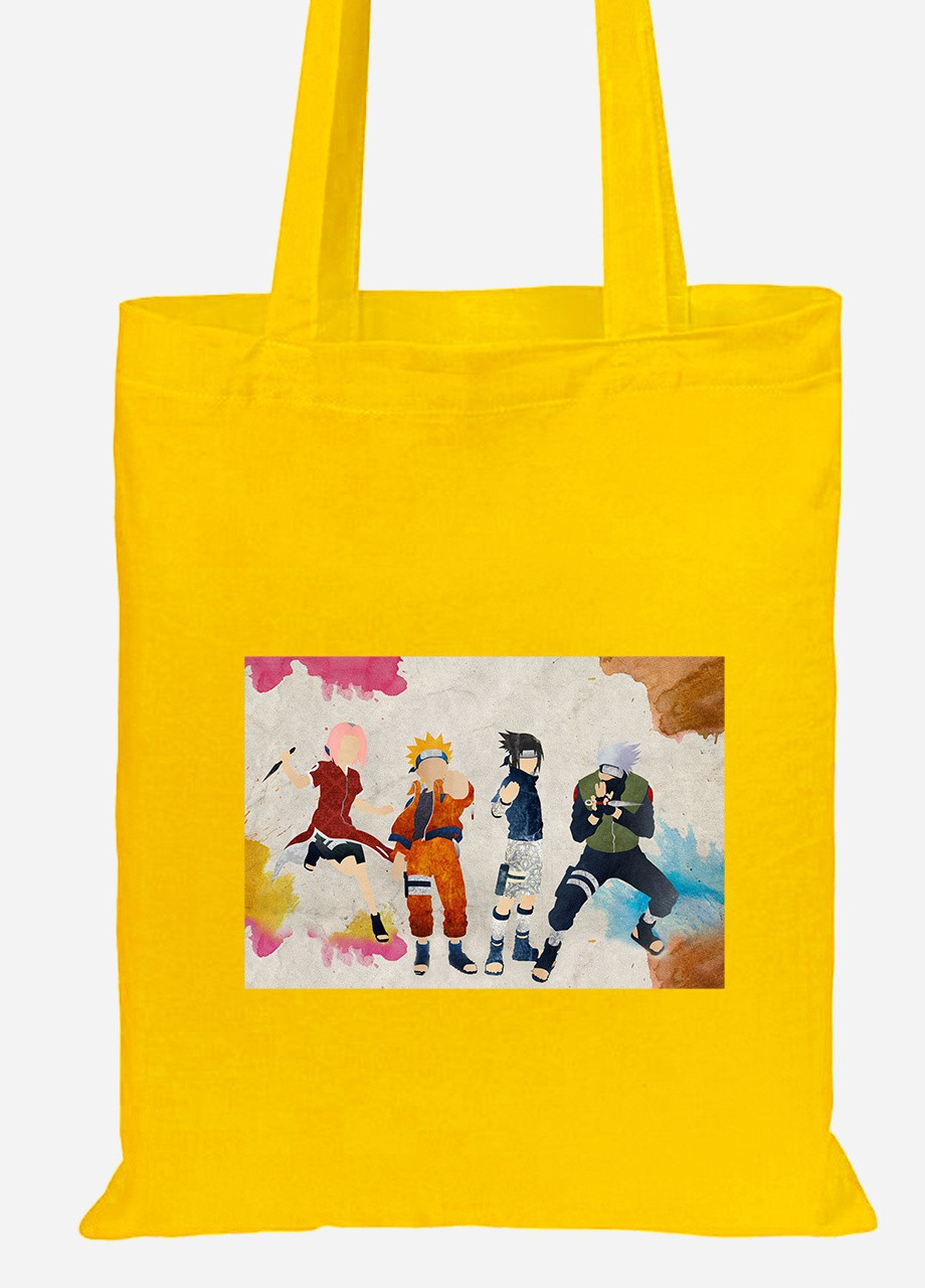 Еко-сумка шоппер Наруто (Naruto) (92102-3079-SY) жовта MobiPrint Lite (256923545)