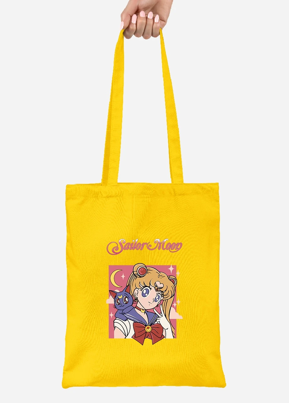 Еко-сумка шоппер Сейлор Мун (Sailor Moon) (92102-2659-SY) жовта MobiPrint Lite (256921356)
