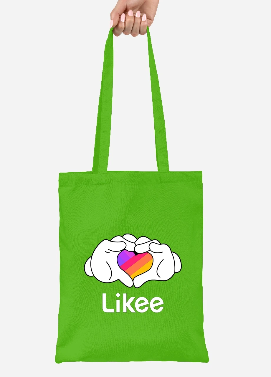 Еко-сумка шоппер Likee (92102-1711-LM) салатова MobiPrint Lite (256921441)