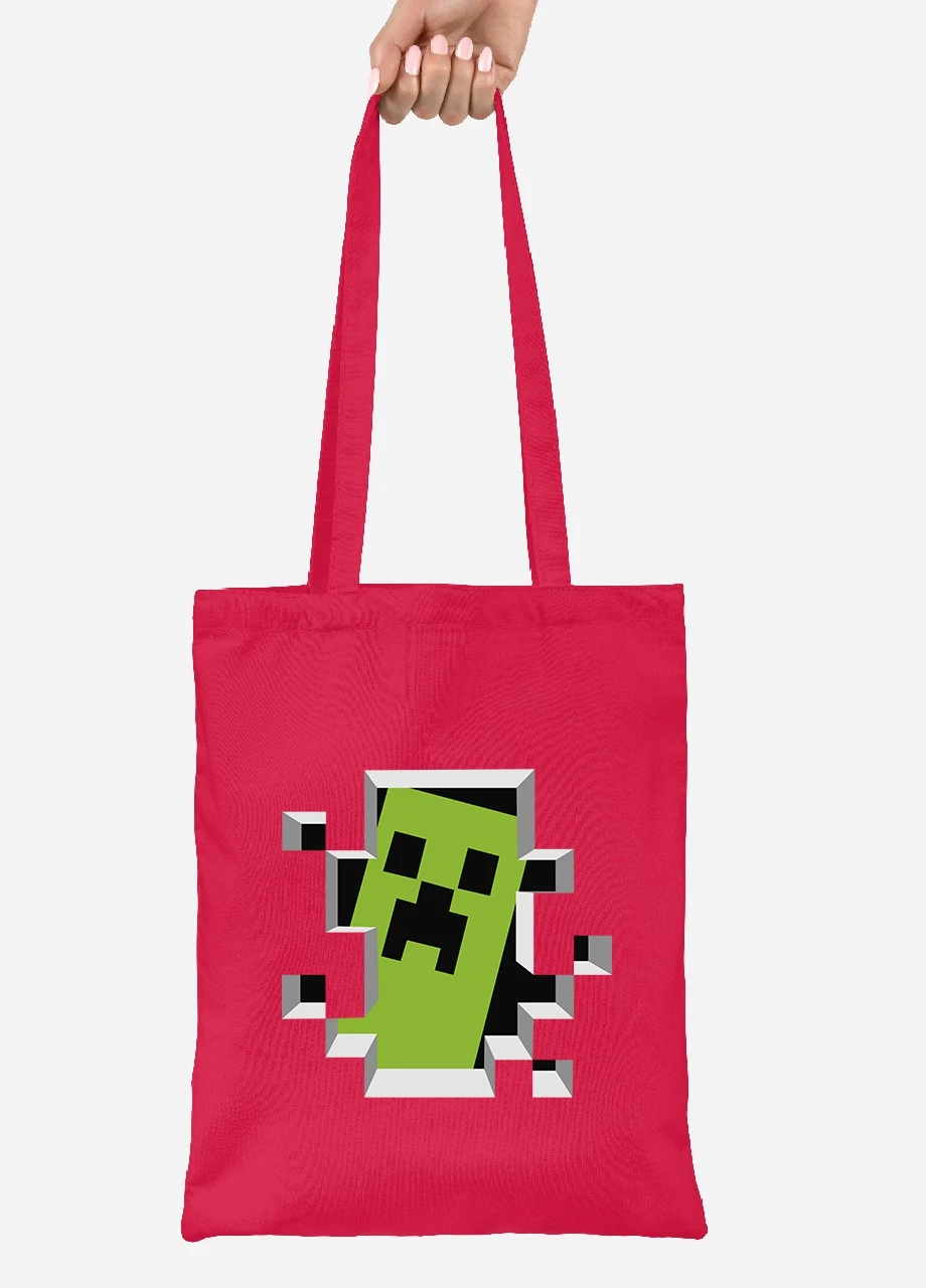 Еко-сумка шоппер Minecraft (92102-1709-RD) червона MobiPrint Lite (256920478)