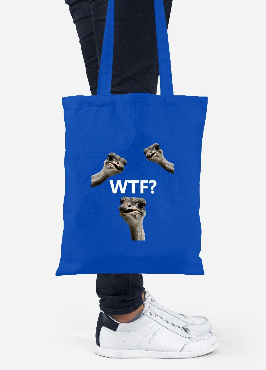 Эко сумка шопер Птицы SWAG (92102-1540-SK) голубая MobiPrint Lite (256921057)