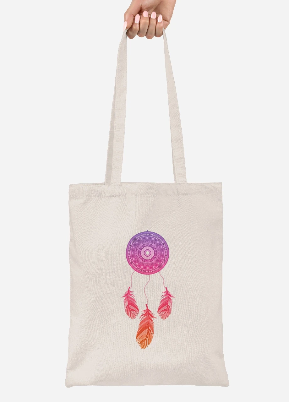 Еко-сумка шоппер Ловець Снов (Dreamcatcher) (92102-2855-BG) бежева MobiPrint Lite (256921304)