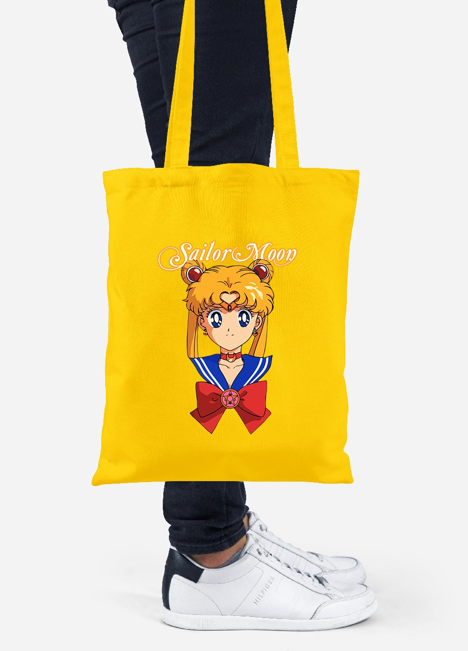 Еко-сумка шоппер Сейлор Мун (Sailor Moon) (92102-2915-SY) жовта MobiPrint Lite (256923580)