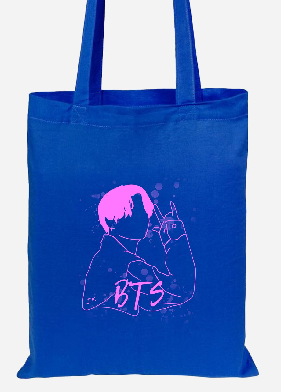 Еко-сумка шоппер Чон Джонгук БТС (Jungkook BTS) (92102-3277-SK) голуба MobiPrint Lite (256921051)