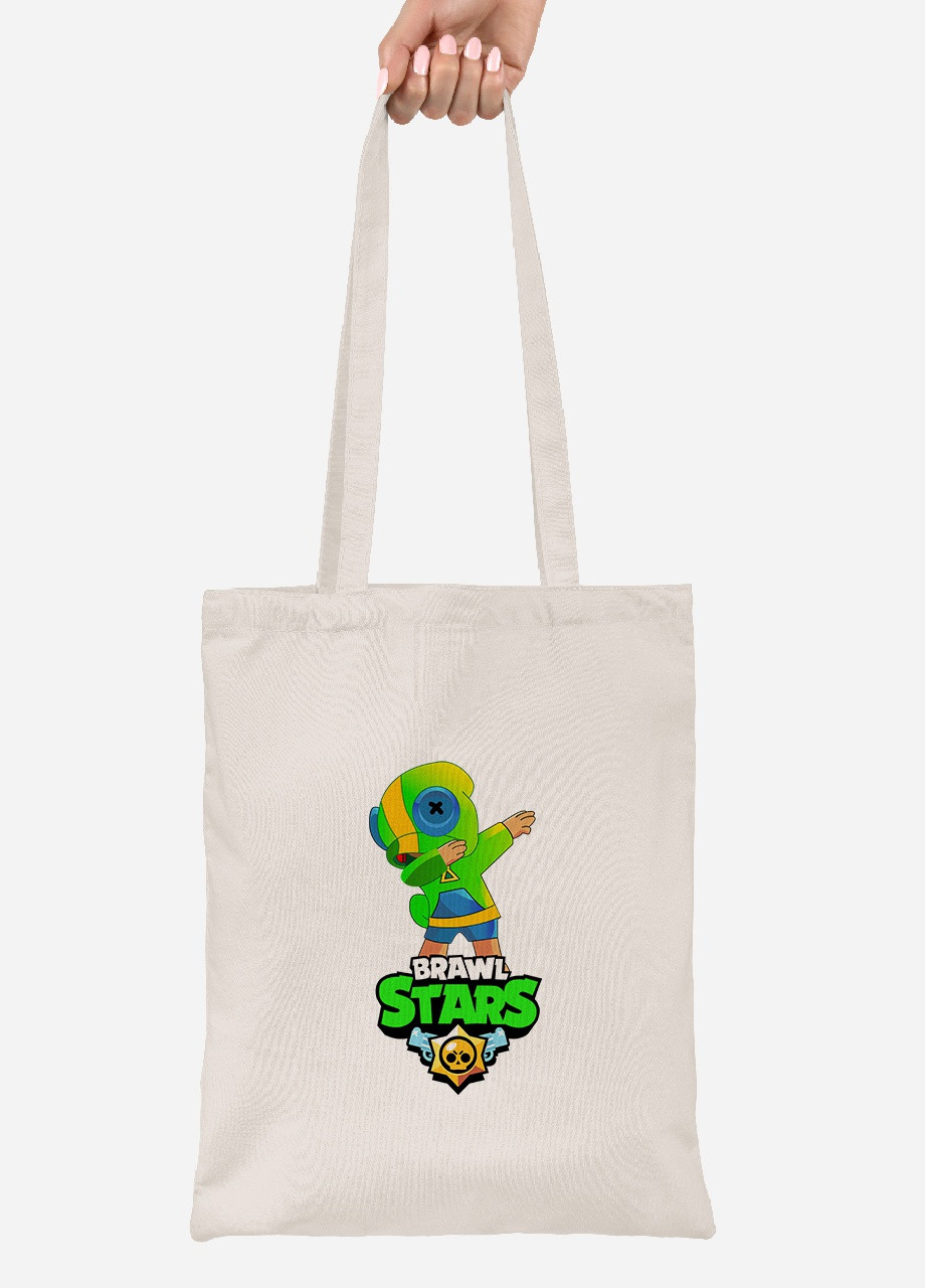 Еко-сумка шоппер (Brawl Stars) Бравл старс (92102-1705-BG) бежева MobiPrint Lite (256923756)
