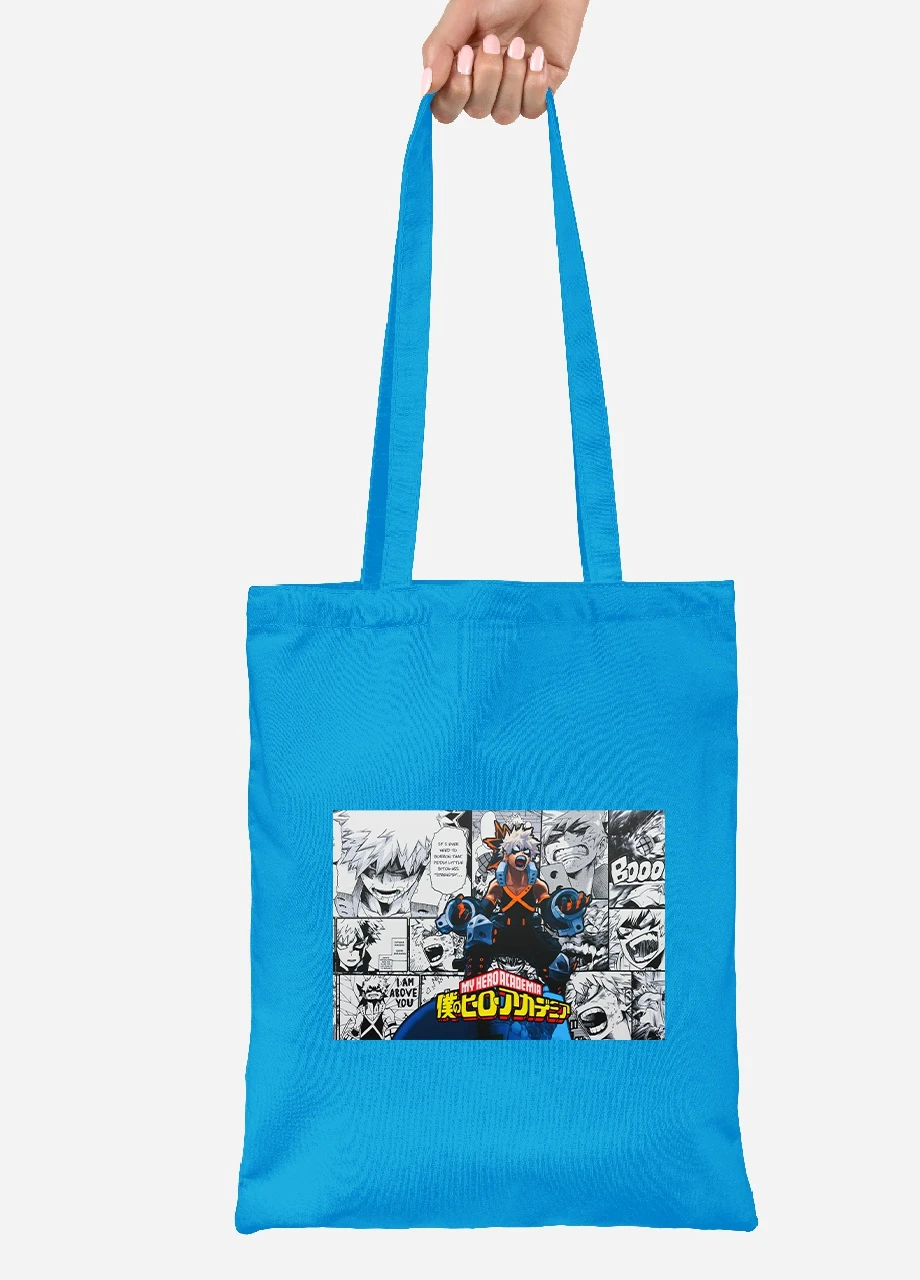Еко-сумка шоппер Моя геройська академія (My Hero Academia) (92102-3065-BL) синя MobiPrint Lite (256921665)