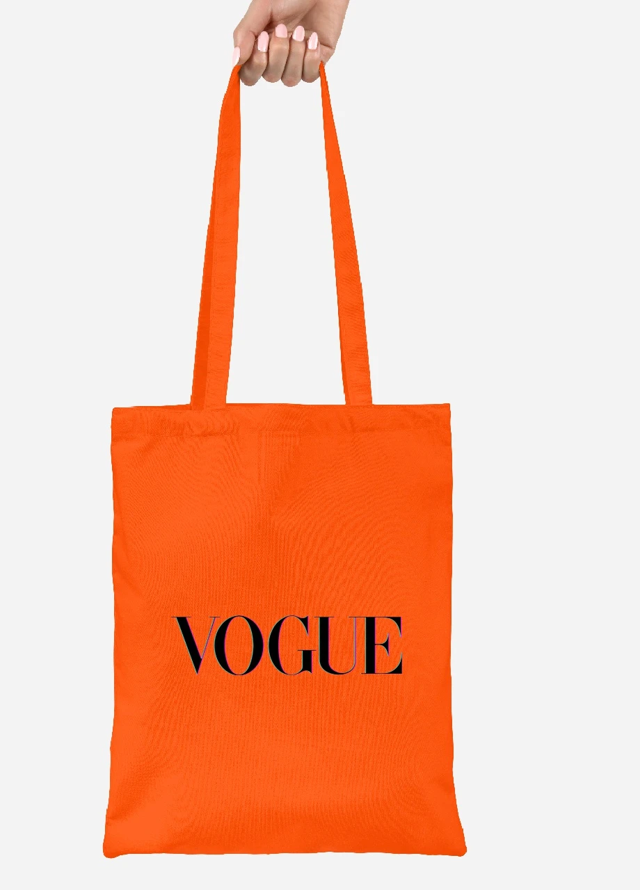 Эко сумка шопер Vogue (92102-1956-OG) оранжевая MobiPrint Lite (256922921)