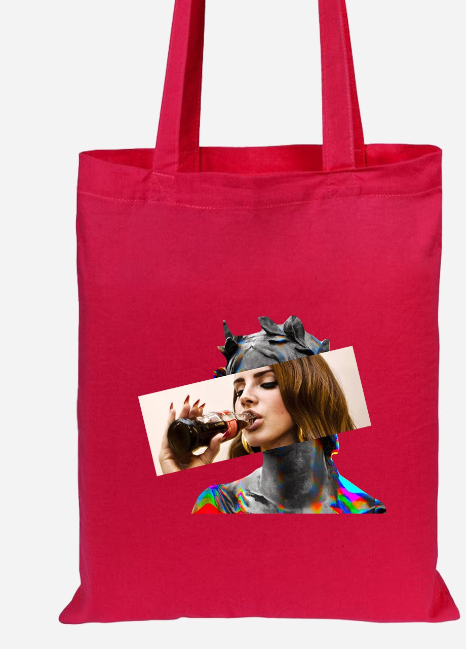 Еко-сумка шоппер Лана Дель Рей Ренесанс (Lana Del Rey Renaissance) (92102-1204-RD) червона MobiPrint lite (256920175)