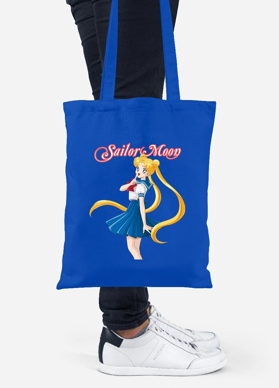 Еко-сумка шоппер Сейлор Мун (Sailor Moon) (92102-2928-SK) голуба MobiPrint Lite (256922791)
