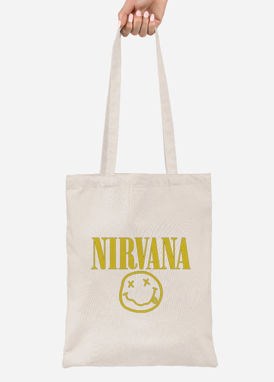 Эко сумка шопер Нирвана (Nirvana) (92102-1964-BG) бежевая MobiPrint Lite (256924895)