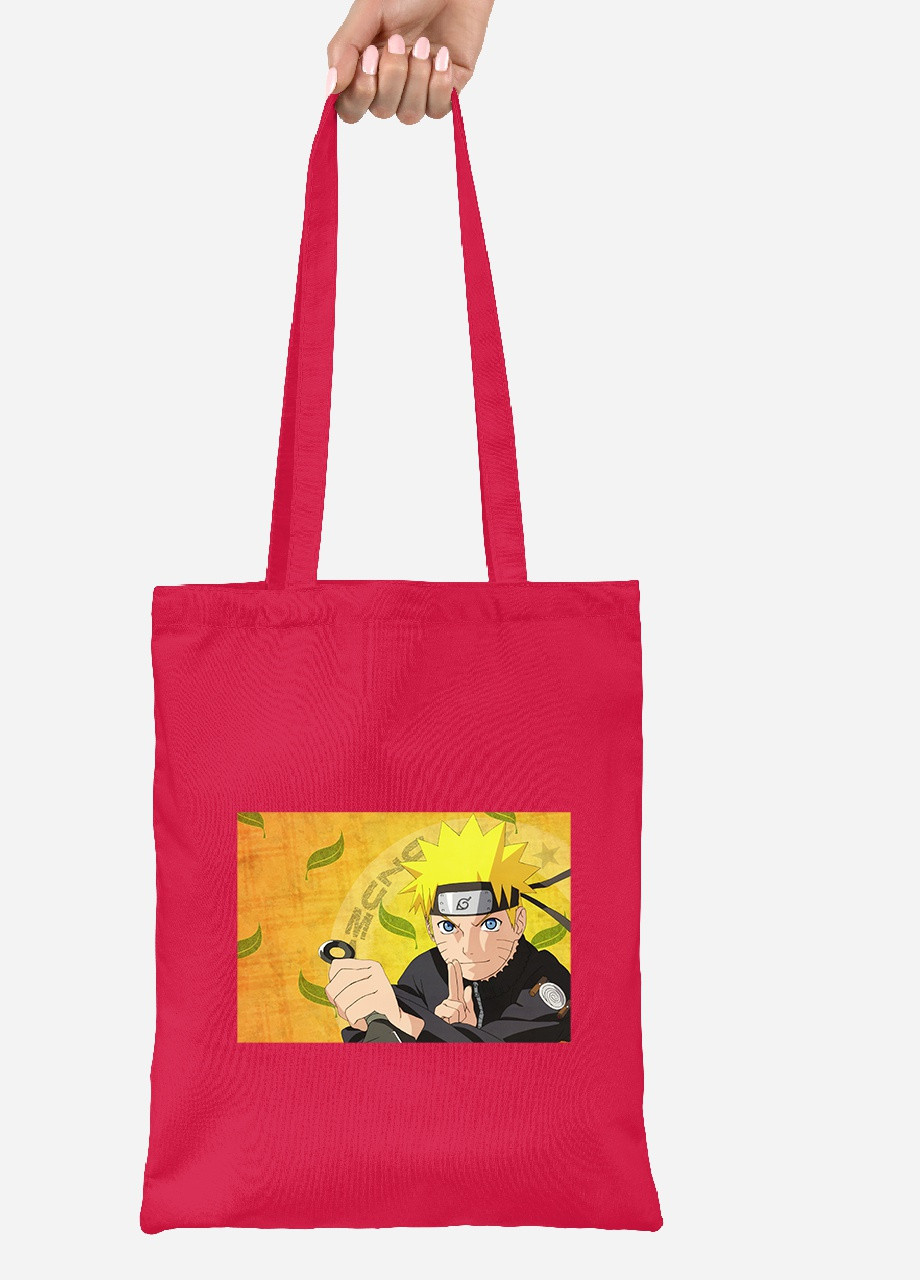 Еко-сумка шоппер Наруто Узумакі (Naruto Uzumaki) (92102-3092-RD) червона MobiPrint Lite (256922326)