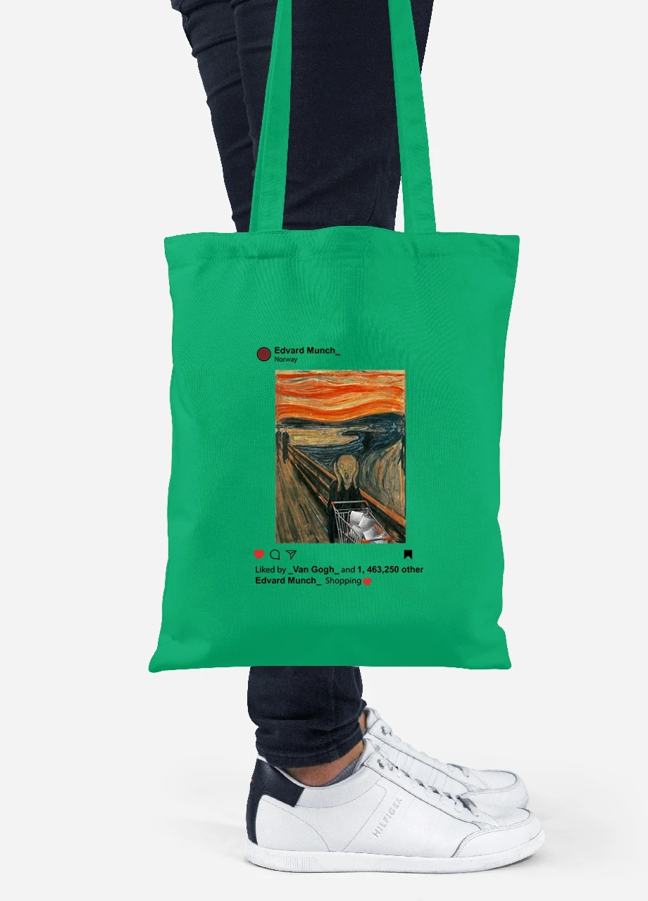 Еко-сумка шоппер Крик (92102-1418-KG) зелена MobiPrint Lite (256921618)