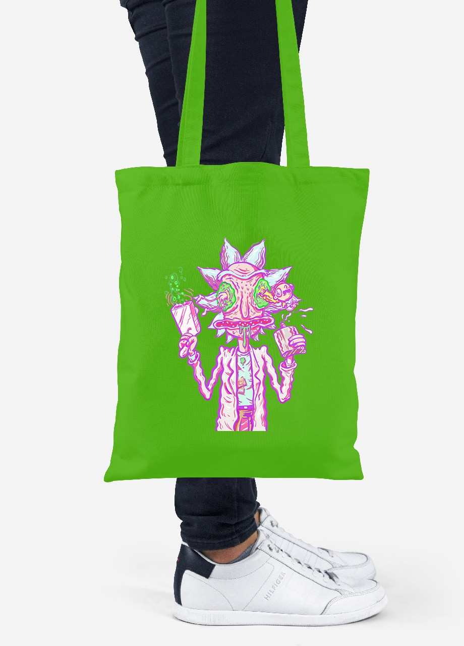 Еко-сумка шоппер Рік Санчез Рік та Морті (Rick Sanchez Rick and Morty) (92102-2944-LM) салатова MobiPrint Lite (256924392)