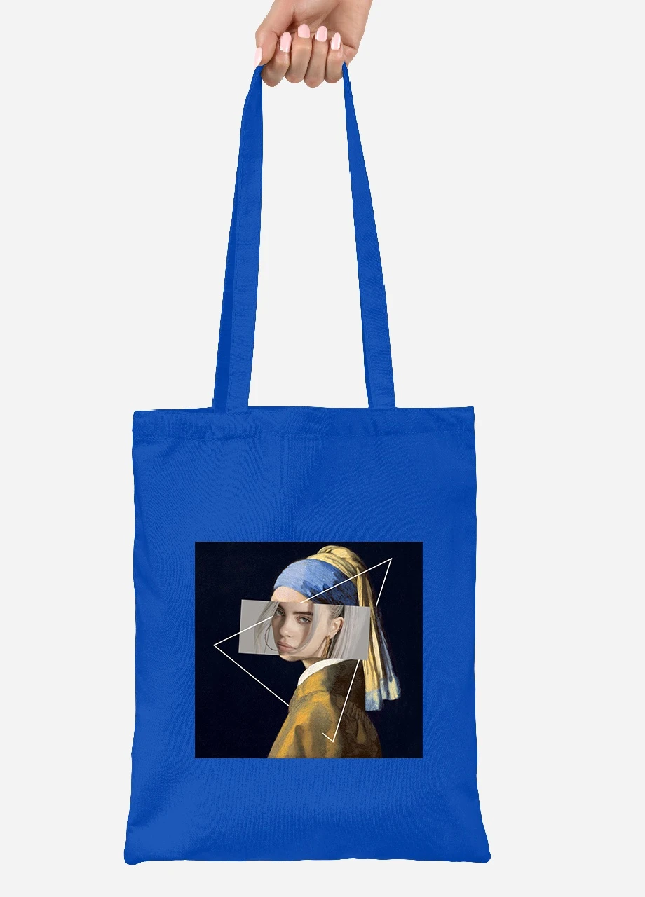 Еко-сумка шоппер Біллі Айліш Ренесанс (Billie Eilish Renaissance) (92102-1206-SK) голуба MobiPrint Lite (256920978)