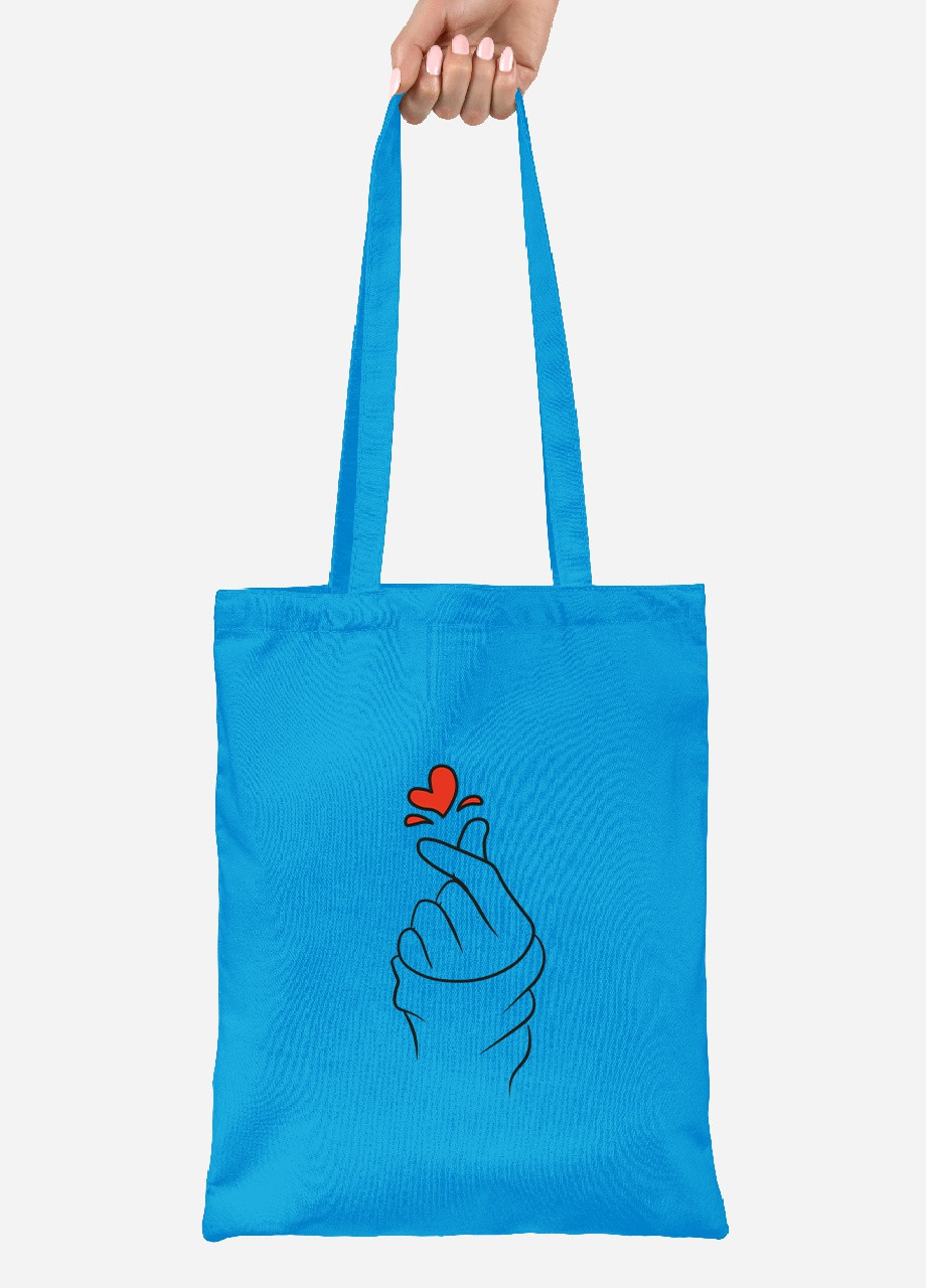 Еко-сумка шоппер БТС (BTS) (92102-1165-BL) синя MobiPrint Lite (256922851)