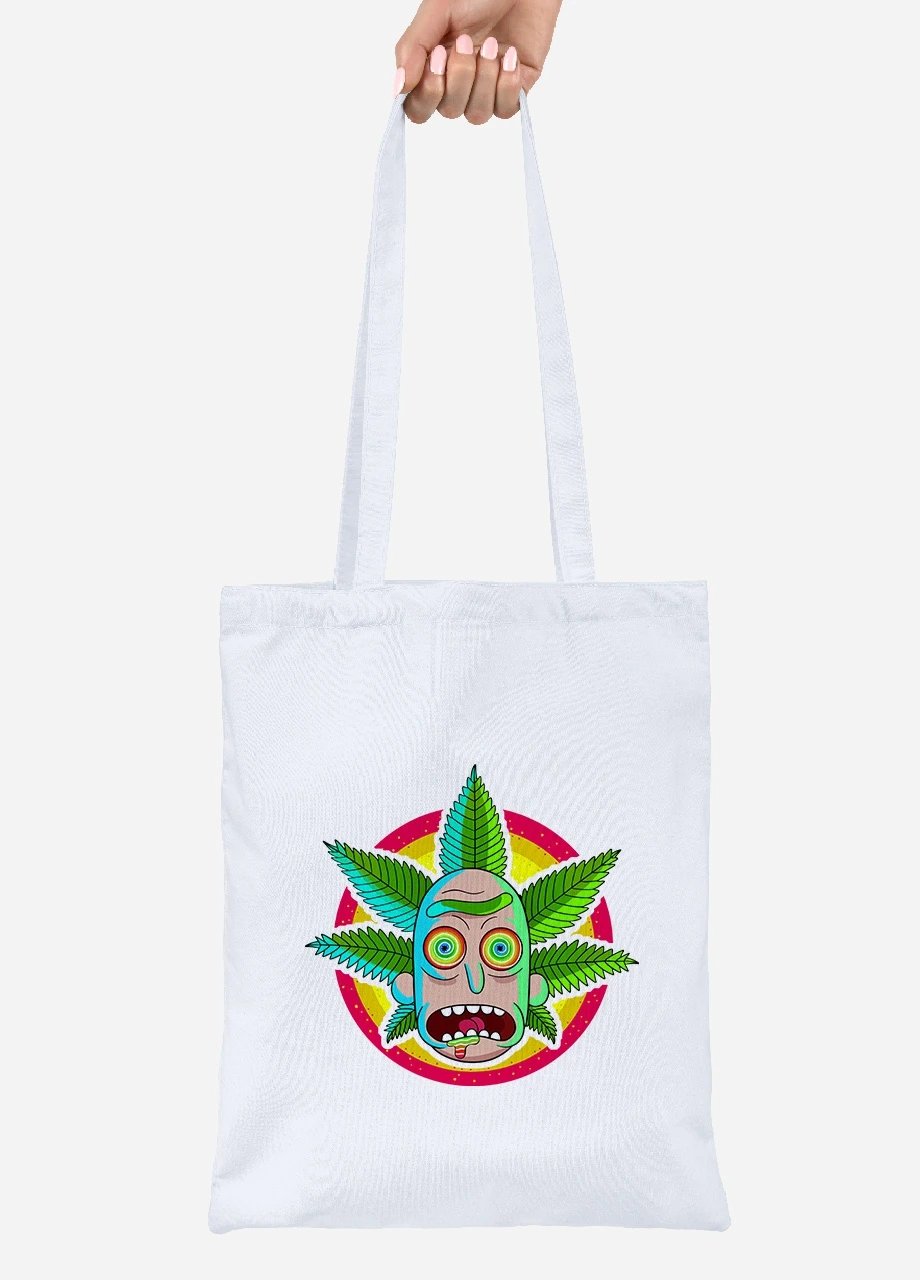 Еко-сумка шоппер Рік Санчез Рік та Морті (Rick Sanchez Rick and Morty) (92102-2933) біла MobiPrint Lite (256923500)