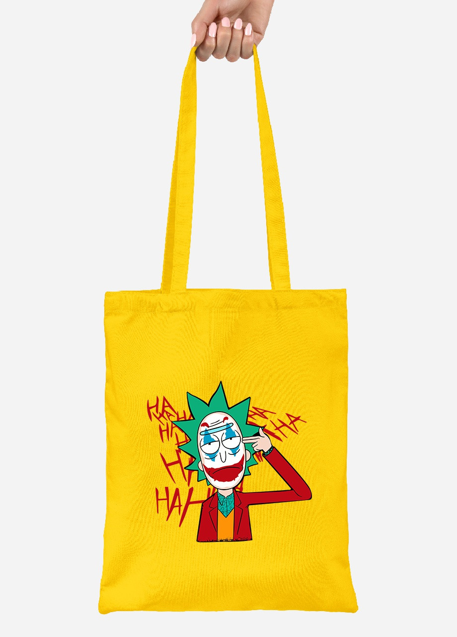 Еко-сумка шоппер Рік Санчез Рік та Морті (Rick Sanchez Rick and Morty) (92102-2932-SY) жовта MobiPrint Lite (256924314)