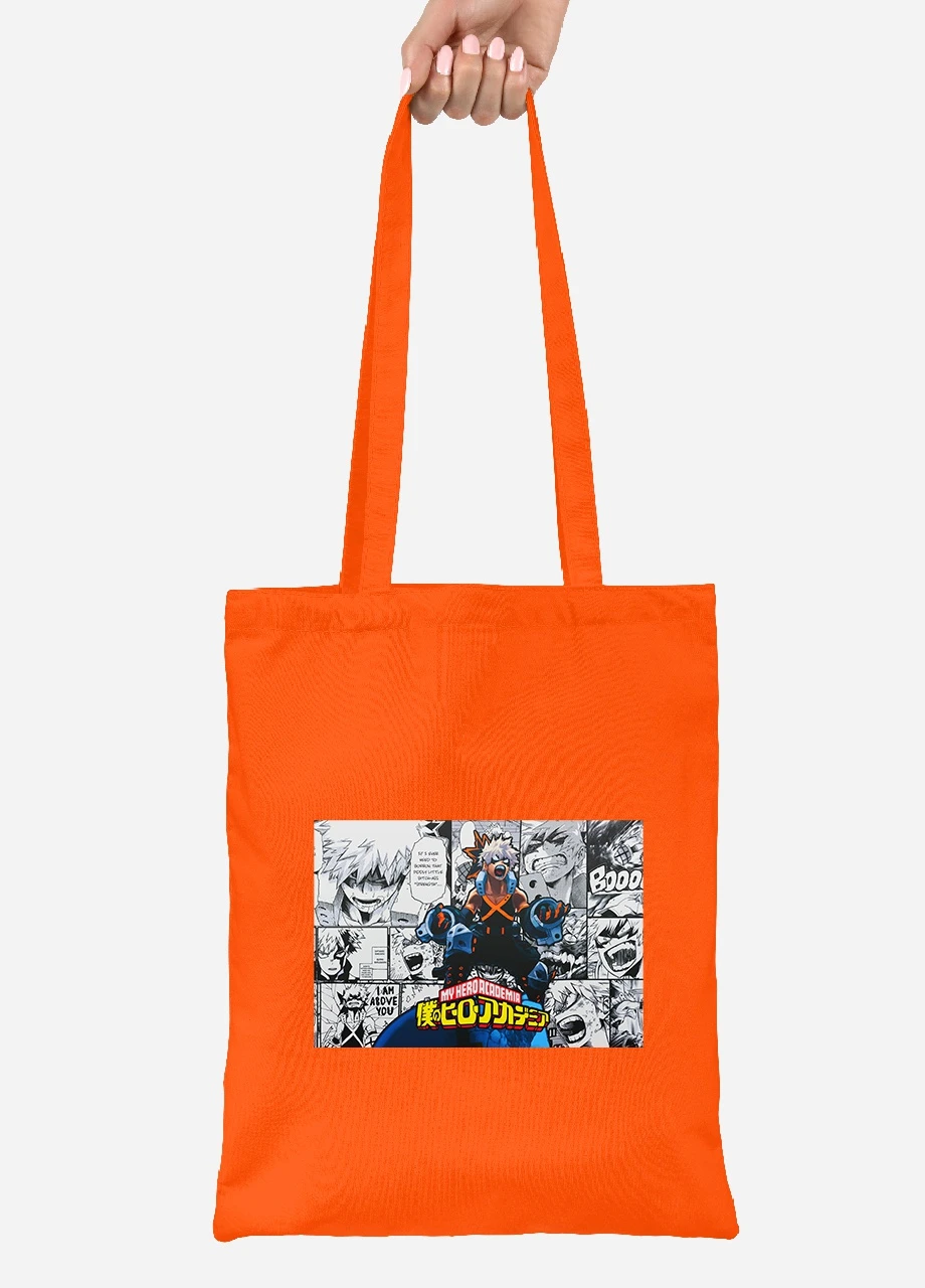 Еко-сумка шоппер Моя геройська академія (My Hero Academia) (92102-3065-OG) помаранчева MobiPrint Lite (256921059)