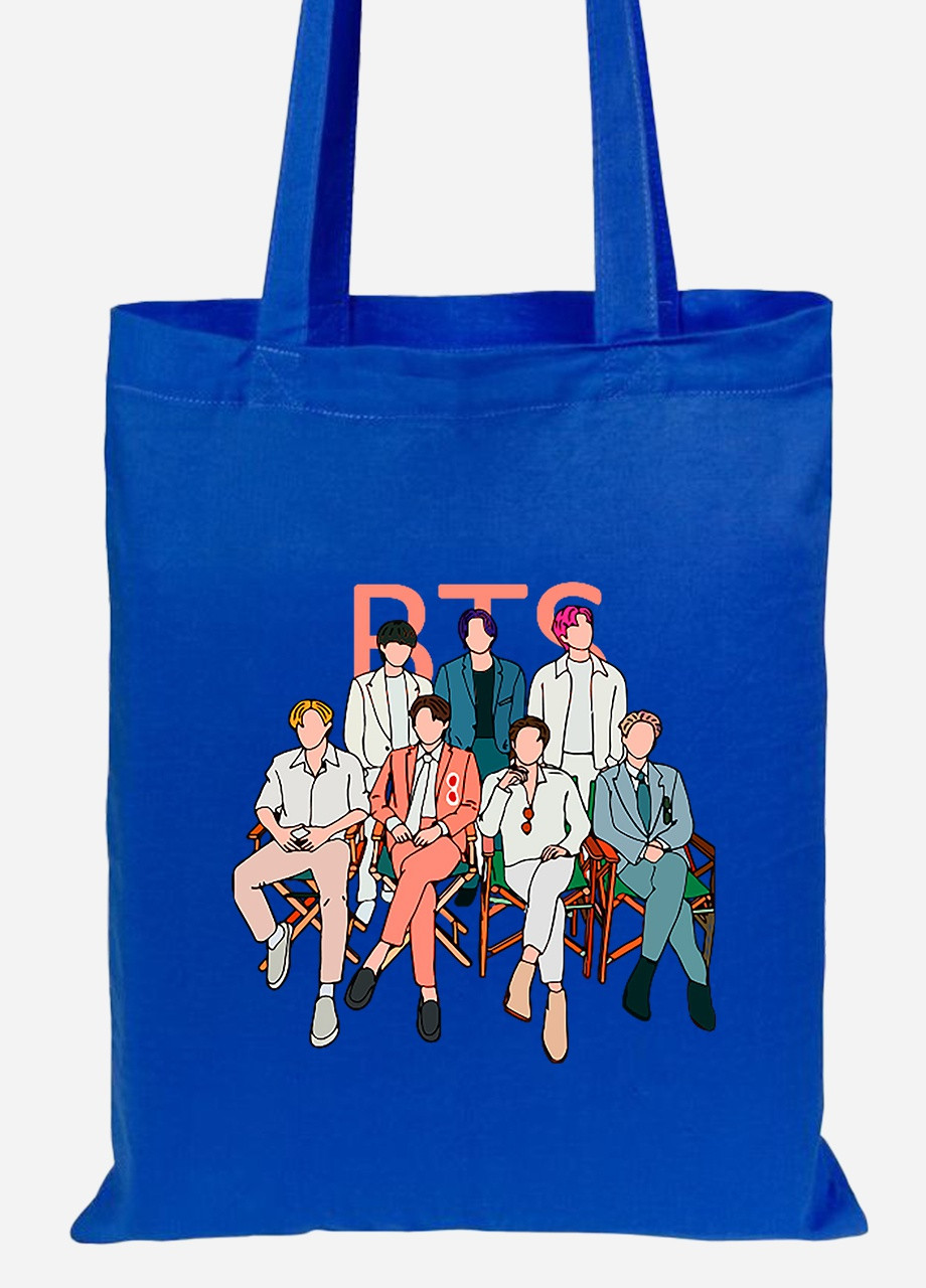 Еко-сумка шоппер БТС (BTS) (92102-3264-SK) голуба MobiPrint Lite (256922123)