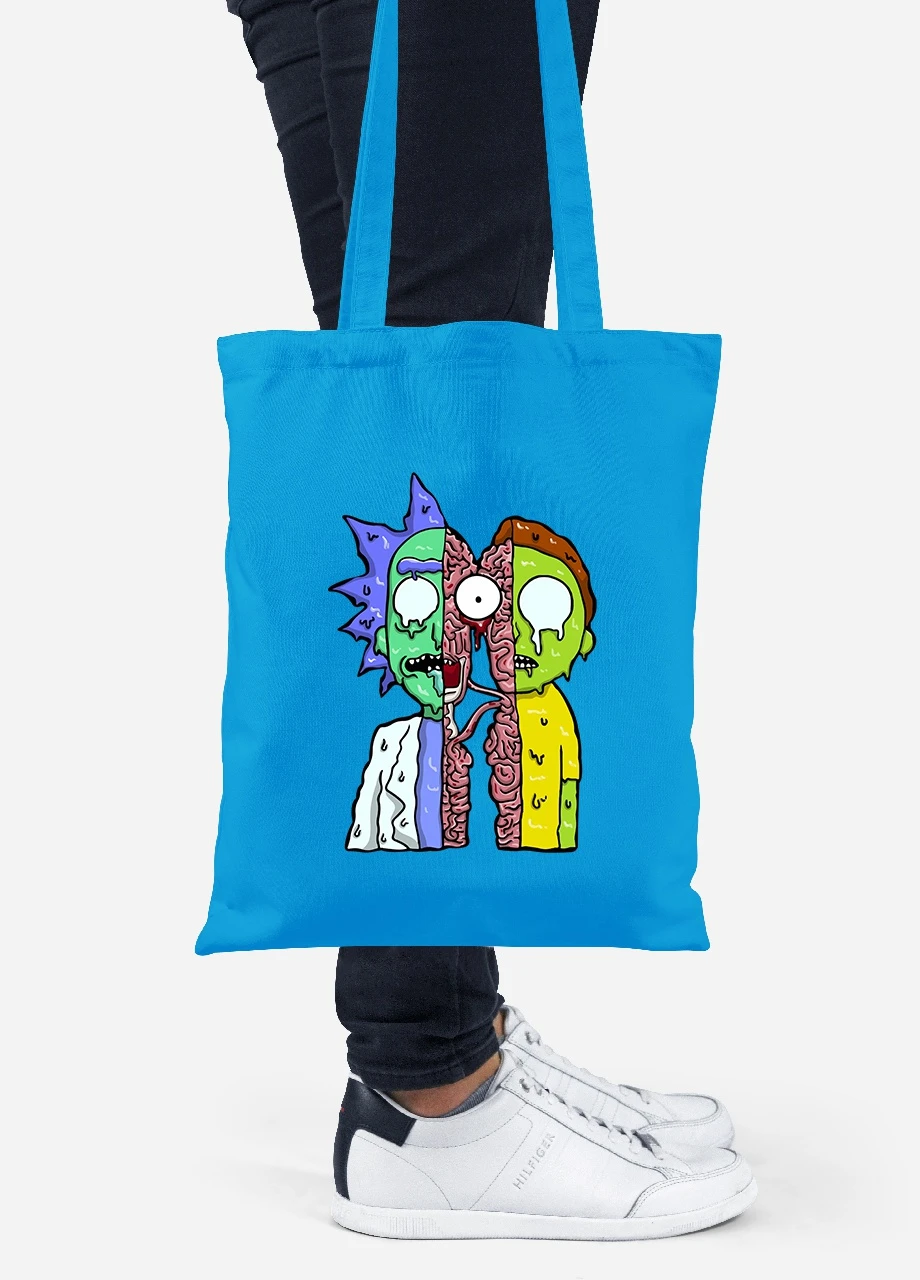 Еко-сумка шоппер Рік Санчез Рік та Морті (Rick Sanchez Rick and Morty) (92102-2940-BL) синя MobiPrint Lite (256923789)